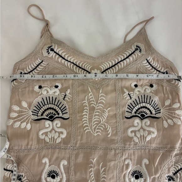 Maeve Beige Embroidered Slip Dress - Picture 13 of 13